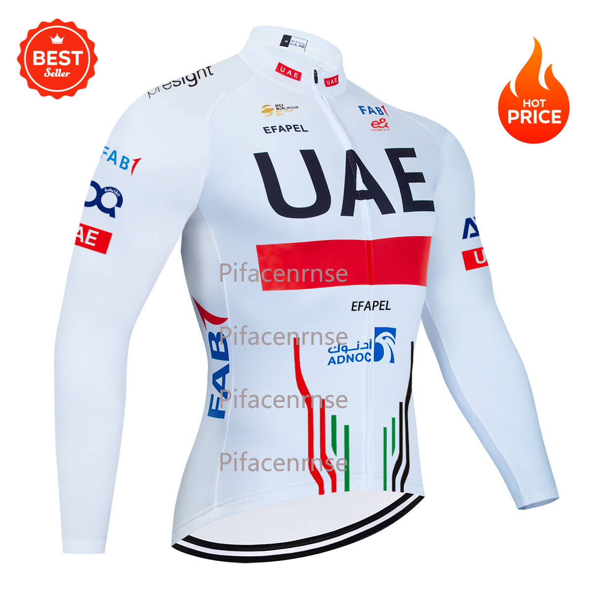 Cycling Gear Uae - White UAE Winter Cycling Jackets Men