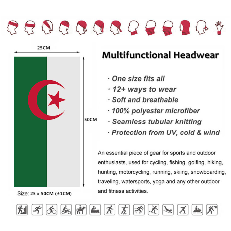Algeria Flag Printed Bandana H - Gear In Cycling 评论和价格