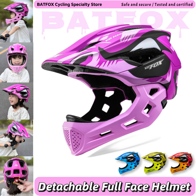 BATFOX Kids Full Face Bike Hel - Youth Cycling Gear 评论和价格