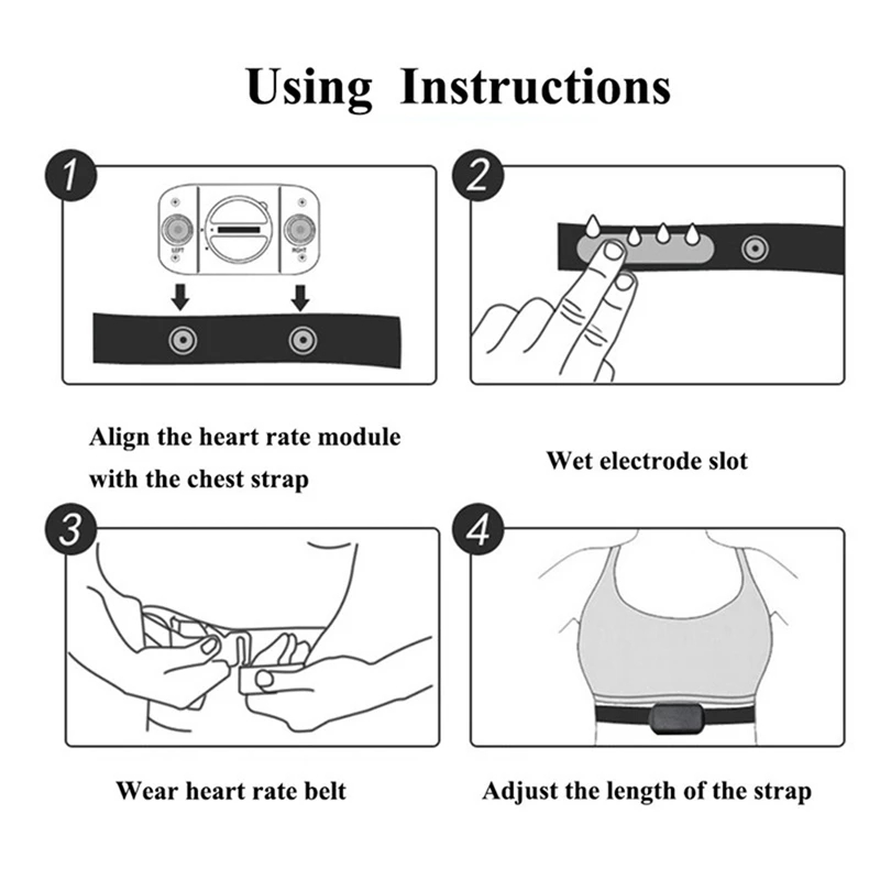 1/2PCS Heart Rate Monitor Ches - Cycling Heart Rate Monitor 评论和价格